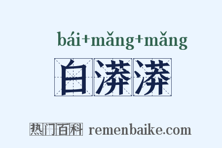 白漭漭是什么意思的图片